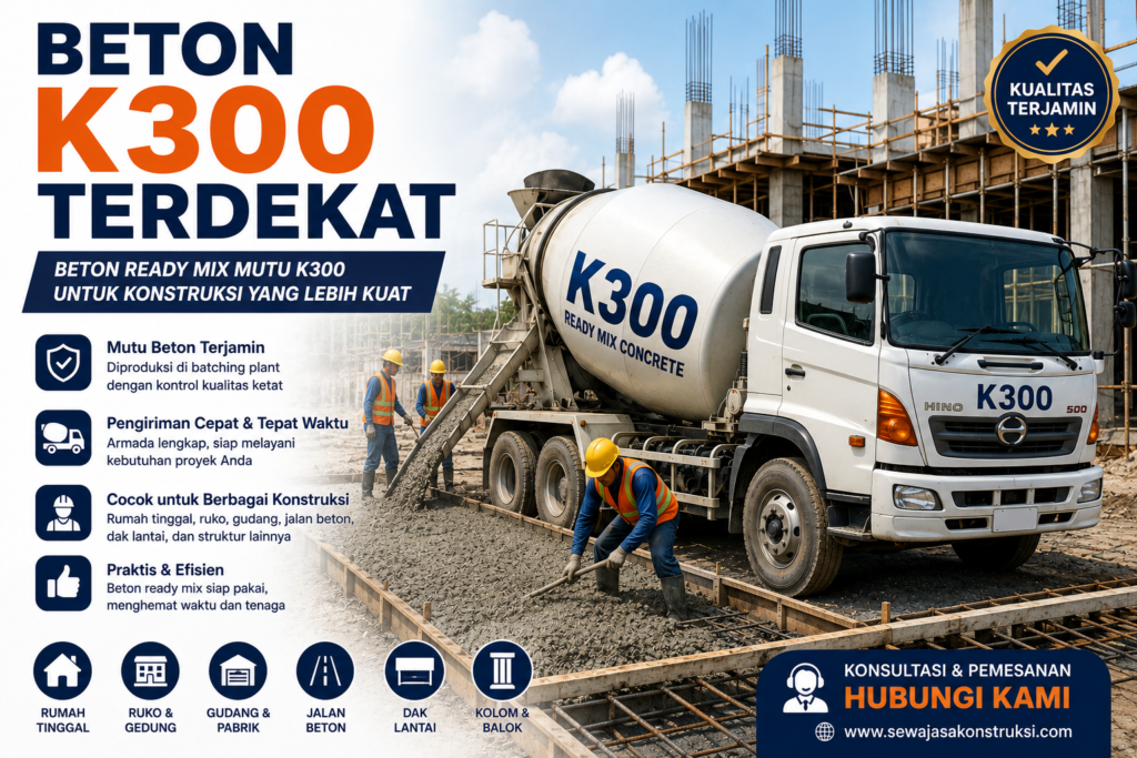 Beton K300 Terdekat Solusi Beton Ready Mix Berkualitas untuk Berbagai Proyek Konstruksi