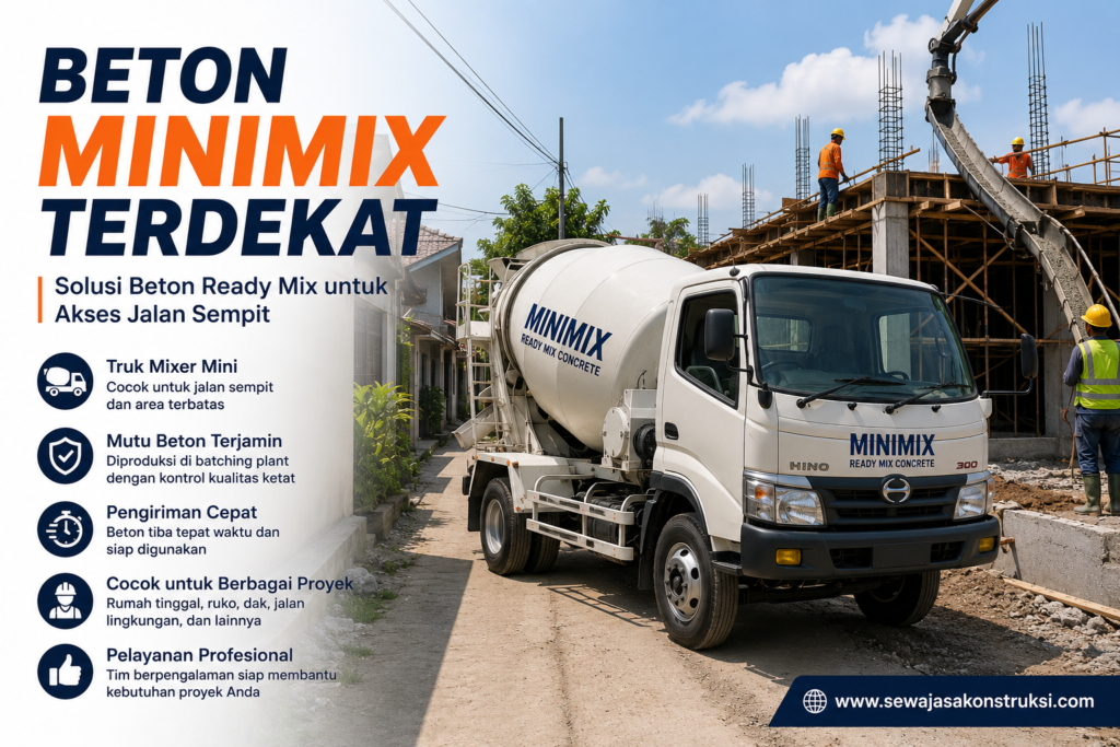 Beton Minimix Terdekat Solusi Beton Ready Mix untuk Akses Jalan Sempit