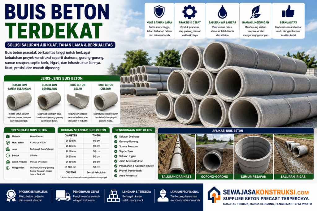 Buis Beton Terdekat  Supplier Buis Beton Precast Berkualitas