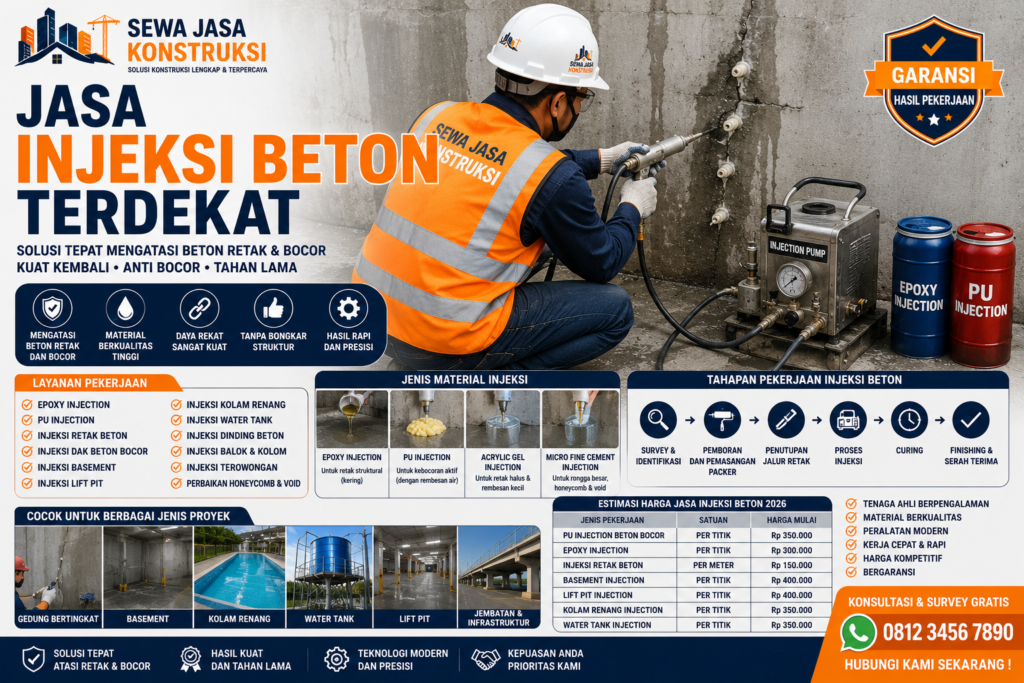 Jasa Injeksi Beton Terdekat Solusi Profesional Mengatasi Beton Retak & Bocor