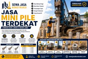 Jasa Mini Pile Terdekat Pondasi Mini Pile Profesional untuk Rumah, Gedung & Proyek Konstruksi