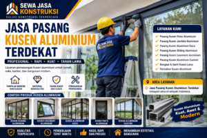 Jasa Pasang Kusen Aluminium Terdekat Profesional untuk Rumah, Ruko, Kantor & Bangunan Modern
