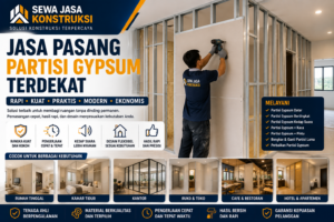Jasa Pasang Partisi Gypsum Terdekat Profesional untuk Rumah, Kantor, Ruko & Bangunan Komersial
