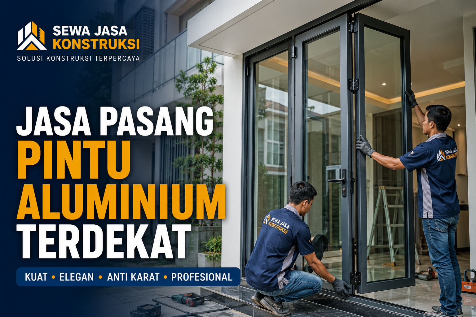 Jasa Pasang Pintu Aluminium Terdekat Profesional untuk Rumah, Ruko, Kantor & Bangunan Modern