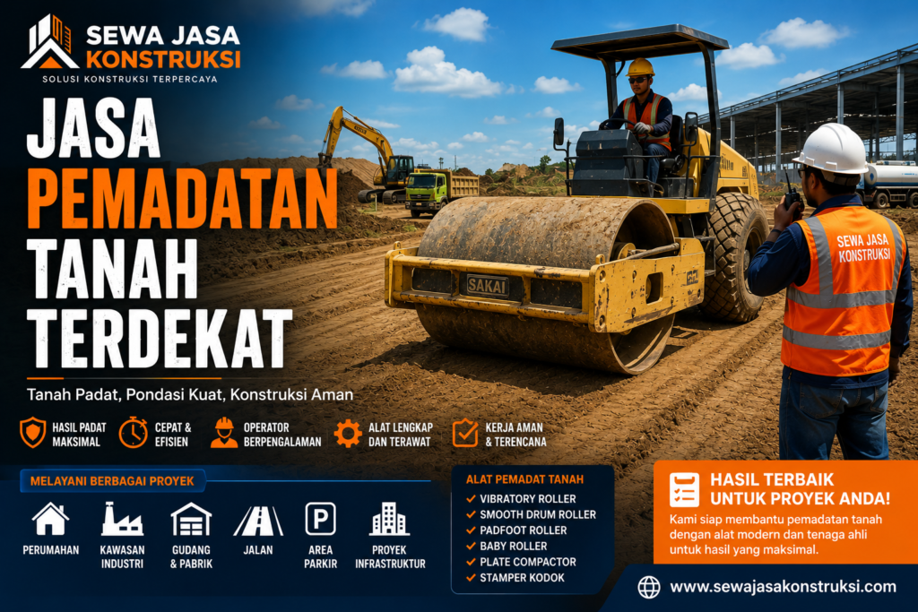 Jasa Pemadatan Tanah Terdekat Jasa Soil Compaction Profesional untuk Pondasi, Jalan & Kawasan Industri