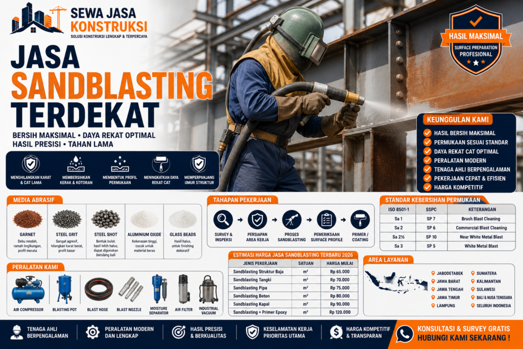 Jasa Sandblasting Terdekat Jasa Pembersihan Permukaan Baja & Beton Profesional