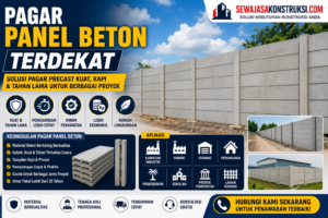 Pagar Panel Beton Terdekat – Solusi Pagar Precast Kuat, Rapi & Tahan Lama
