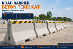 Road Barrier Beton Terdekat Solusi Pembatas Jalan Kuat, Aman & Berkualitas