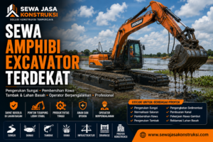 Sewa Amphibi Excavator Terdekat Rental Excavator Amphibi Profesional untuk Sungai, Rawa & Tambak