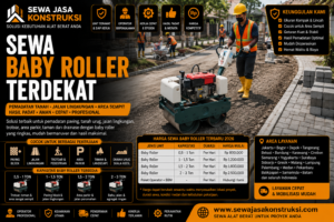 Sewa Baby Roller Terdekat Rental Baby Roller Profesional untuk Pemadatan Area Sempit & Jalan Lingkungan