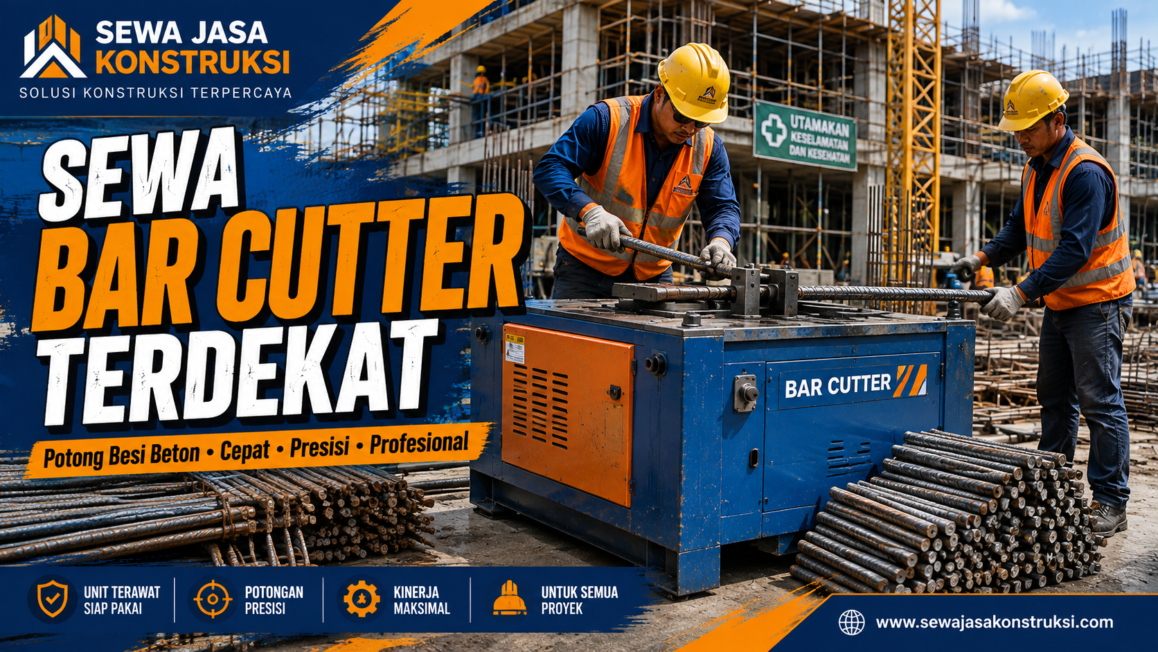 Sewa Bar Cutter Pemotongan Besi Beton