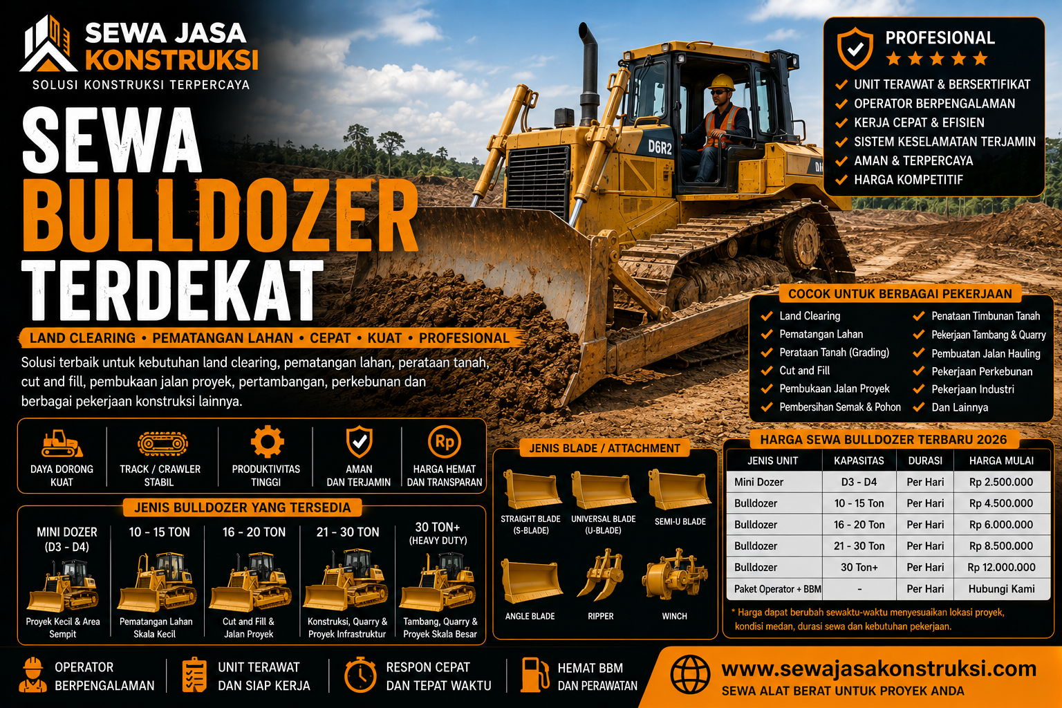 Sewa Bulldozer