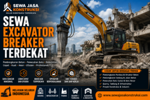 Sewa Excavator Breaker Terdekat Rental Excavator Hydraulic Breaker Profesional untuk Pembongkaran Beton & Batu