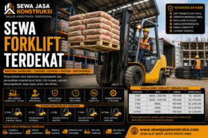 Sewa Forklift Terdekat Rental Forklift Profesional untuk Gudang, Pabrik & Proyek Konstruksi