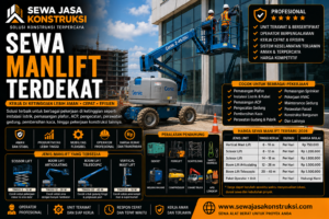 Sewa Manlift Terdekat Rental Manlift Profesional untuk Pekerjaan Ketinggian Aman & Efisien