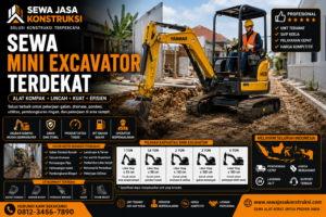 Sewa Mini Excavator Terdekat Rental Mini Excavator Profesional untuk Proyek Sempit & Area Terbatas