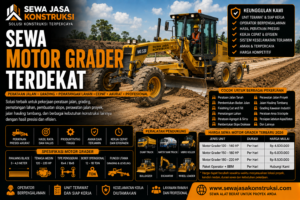 Sewa Motor Grader Terdekat Rental Motor Grader Profesional untuk Perataan Jalan & Pematangan Lahan