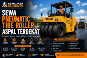 Sewa Pneumatic Roller Aspal Terdekat Rental PTR Roller Profesional untuk Pemadatan Aspal & Jalan