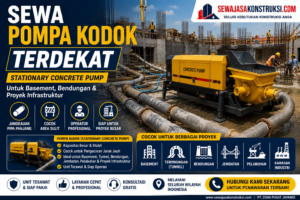 Sewa Pompa Kodok Terdekat – Solusi Pengecoran Portable untuk Area Sulit Dijangkau