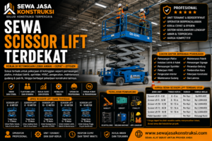Sewa Scissor Lift Terdekat Rental Scissor Lift Profesional untuk Pekerjaan Ketinggian Aman & Efisien
