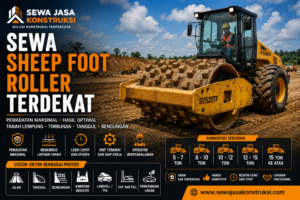 Sewa Sheep Foot Roller Terdekat Rental Padfoot Roller Profesional untuk Pemadatan Tanah Lempung & Timbunan