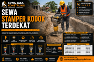 Sewa Stamper Kodok Terdekat Rental Stamper Kodok Profesional untuk Pemadatan Tanah & Aspal