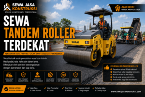 Sewa Tandem Roller Terdekat Rental Tandem Roller Profesional untuk Pemadatan Aspal & Hotmix