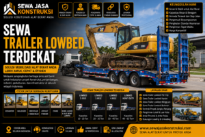 Sewa Trailer Lowbed Terdekat Rental Trailer Lowbed Profesional untuk Pengangkutan Alat Berat & Heavy Equipment