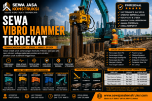 Sewa Vibro Hammer Terdekat Rental Vibro Hammer Profesional untuk Pancang Sheet Pile & Tiang Pancang
