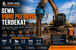Sewa Vibro Pile Driver Terdekat Rental Vibro Hammer Profesional untuk Pemancangan Sheet Pile & Tiang Pancang