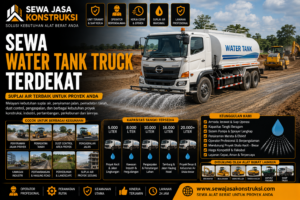 Sewa Water Tank Truck Terdekat Rental Water Tank Truck Profesional untuk Proyek Konstruksi, Jalan & Industri