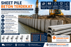 Sheet Pile Beton Terdekat Supplier Sheet Pile Beton Precast Berkualitas