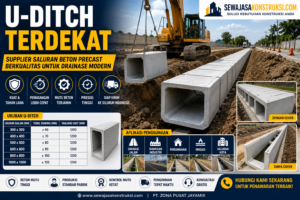 U-Ditch Terdekat – Supplier Saluran Beton Precast Berkualitas untuk Drainase Modern