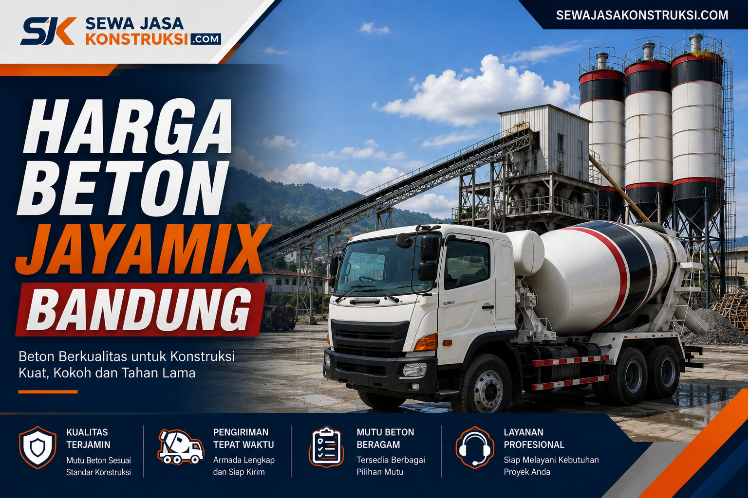 Harga Beton Jayamix Bandung 2026 | Harga per m3