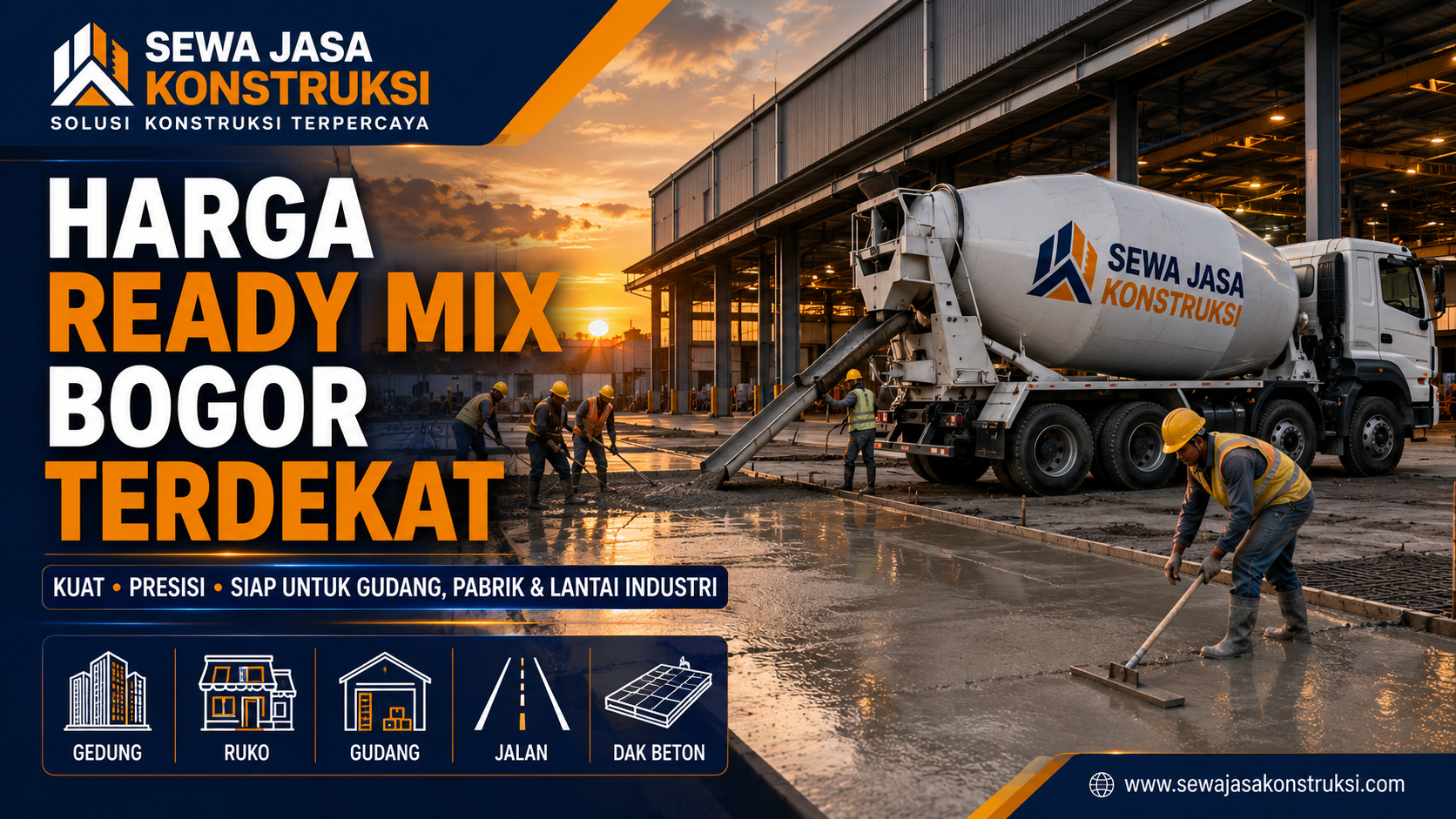 Harga Ready Mix Bogor Terdekat 2026 | Beton Cor Per M3