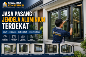 Jasa Pasang Jendela Aluminium Terdekat Profesional untuk Rumah, Ruko, Kantor & Bangunan Modern